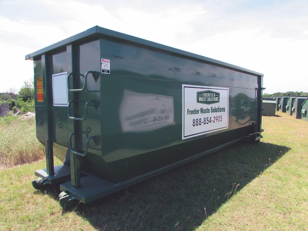 Frontier Waste 40-yard roll-off. Learn how to prepare for dumpster service before renting