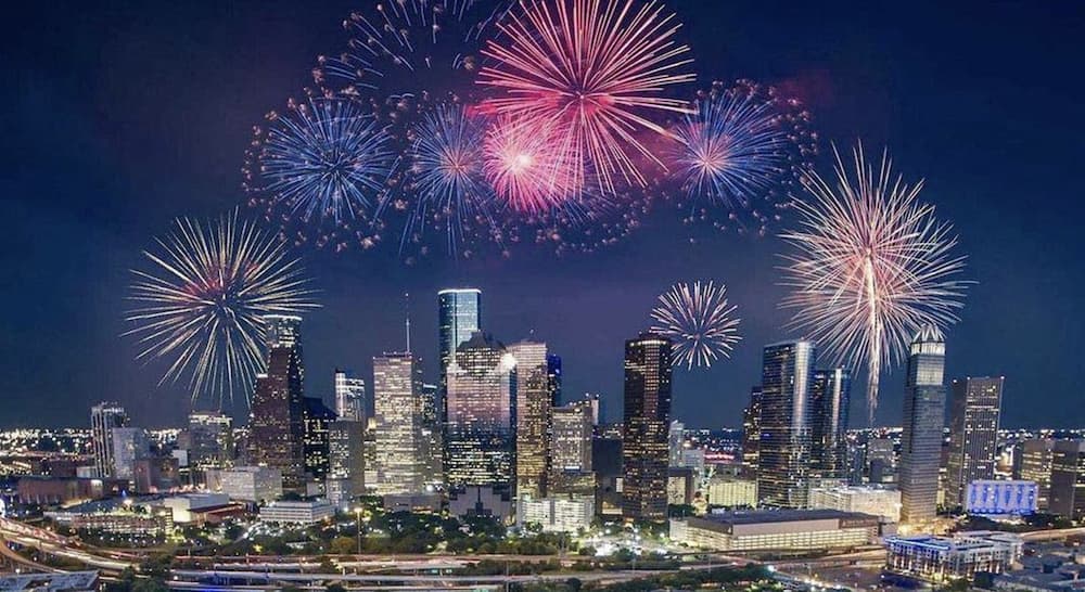 Houston fireworks on July 4th