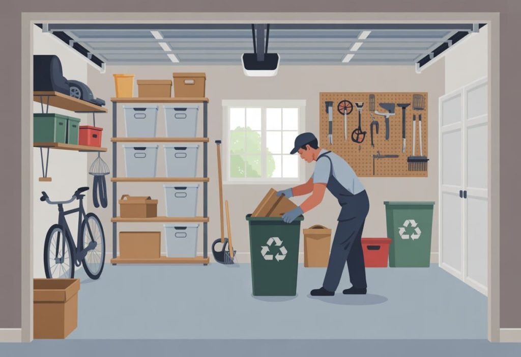 how to clean out a garage full of junk