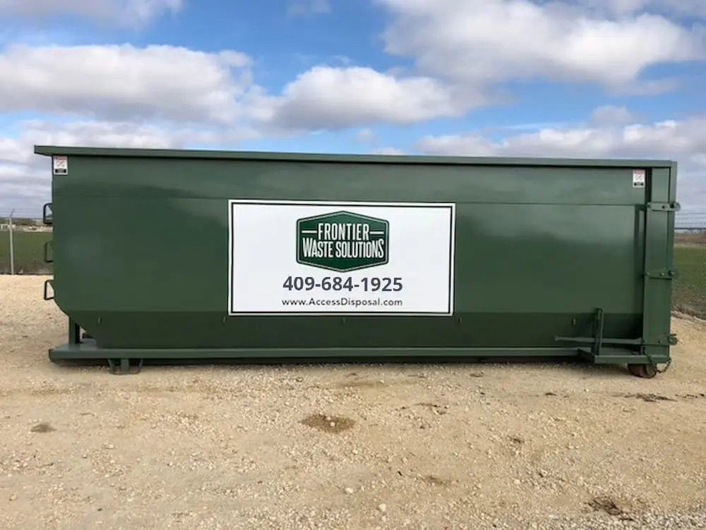 30-yard roll-off dumpster container in Lakeway TX for renovation and junk removal projects