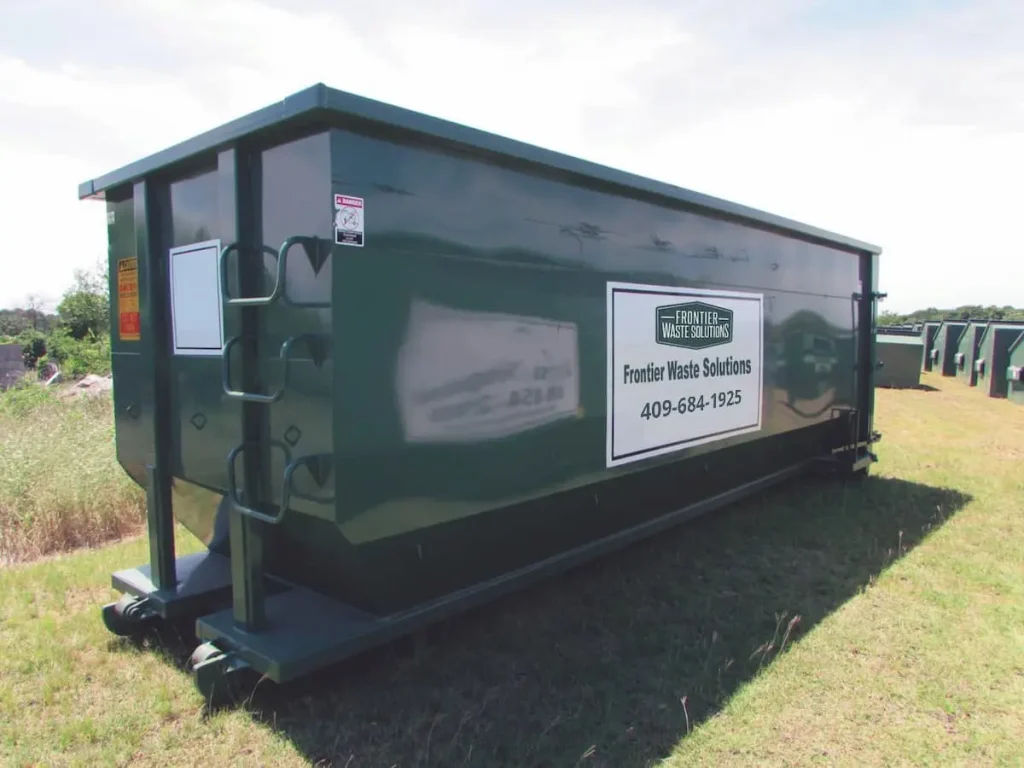 40-yard roll-off dumpster in Lakeway TX for large construction demolition and landscaping debris