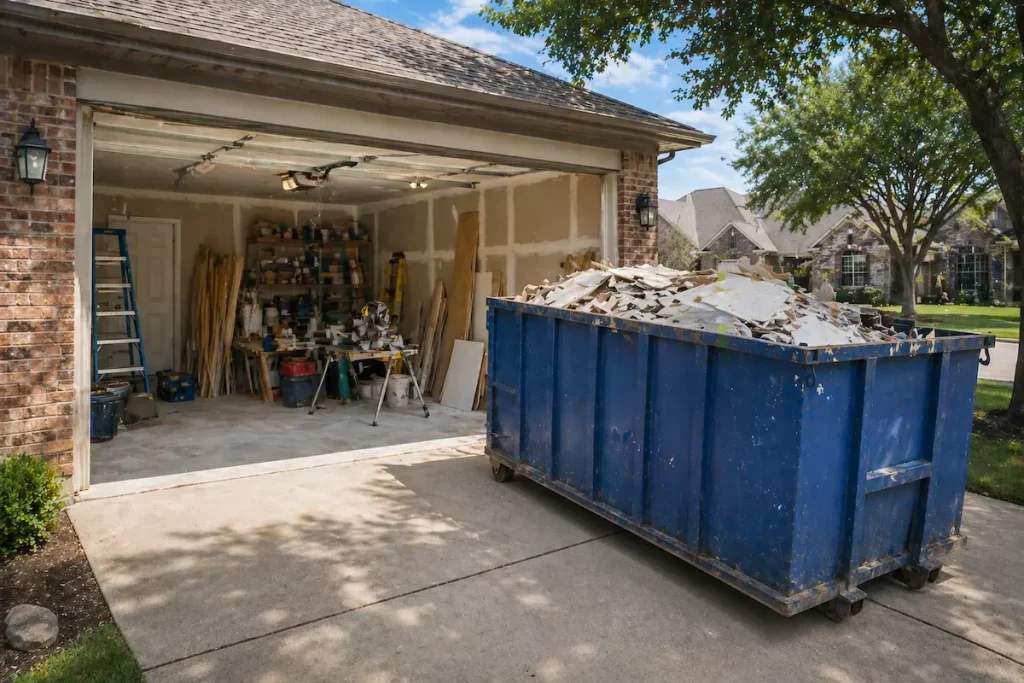 Dallas bathroom demo waste disposal dumpster
