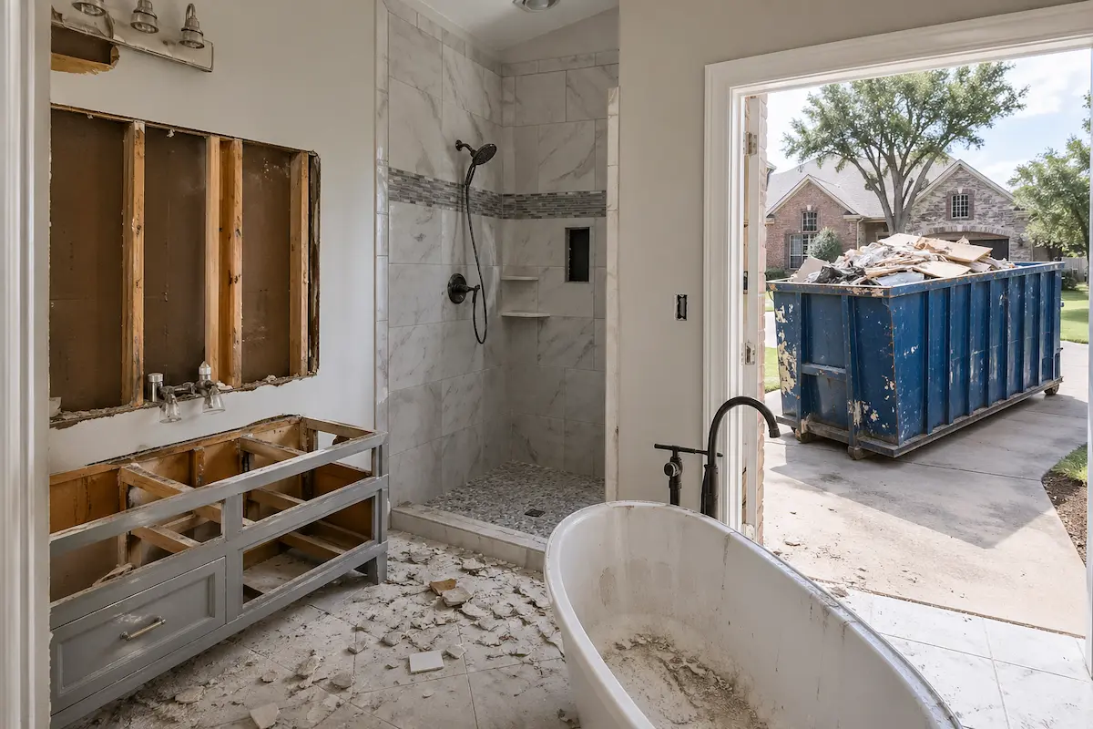 bathroom remodel dumpster size Dallas