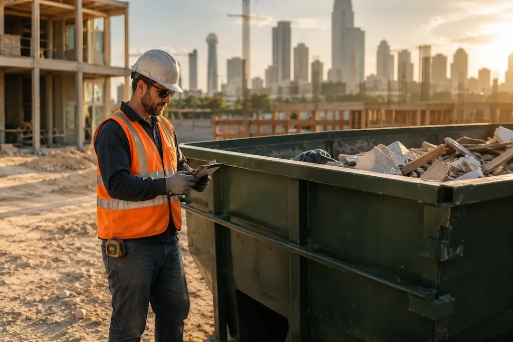 dumpster rental extension Dallas Fort Worth contractor