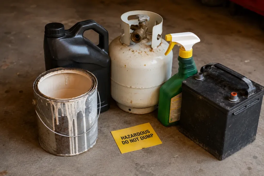 hazardous waste not allowed dumpster Dallas
