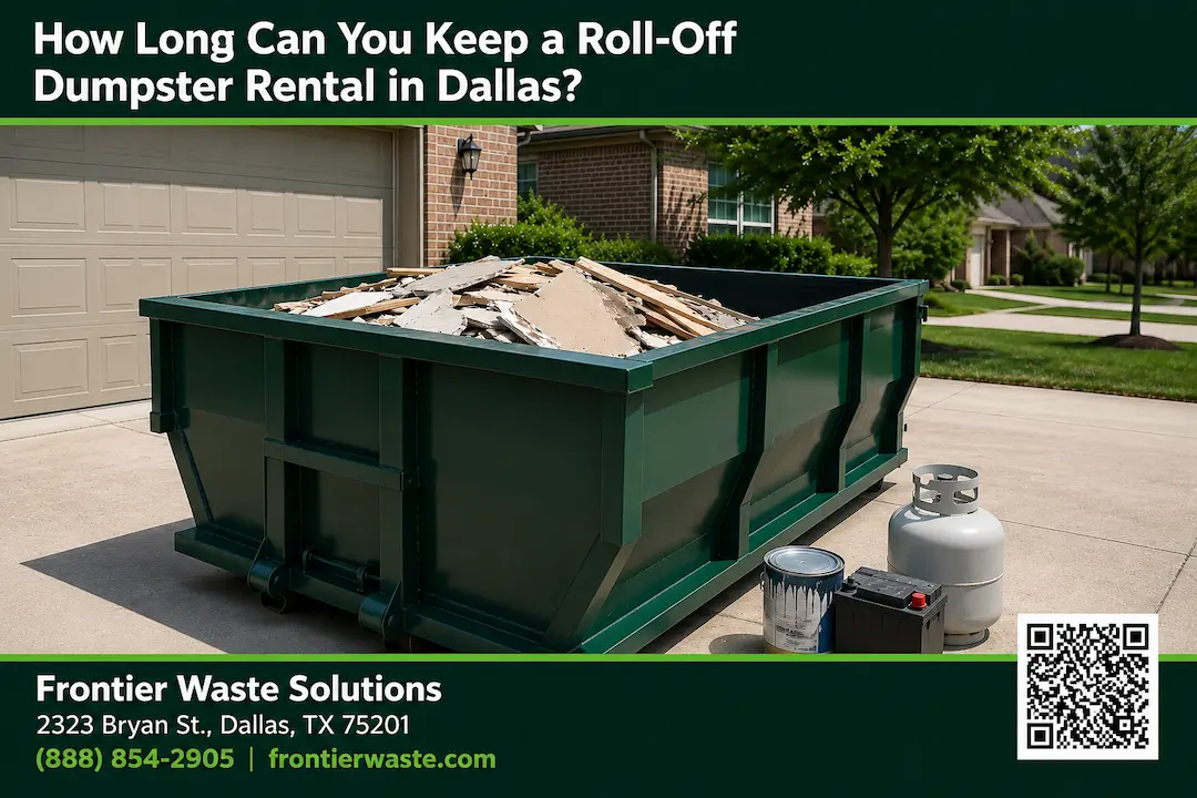 what you cant put in roll off dumpster dallas