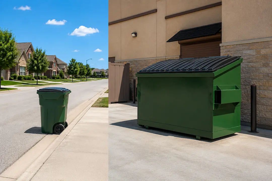 commercial vs residential waste Dallas