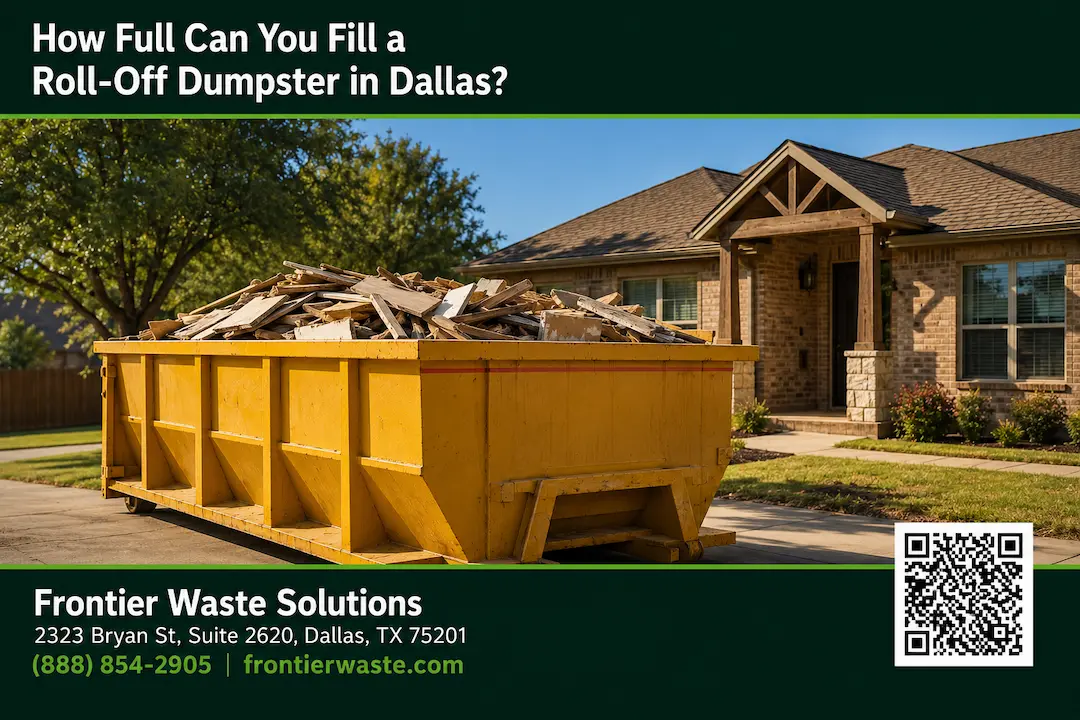 fill a roll-off dumpster Dallas