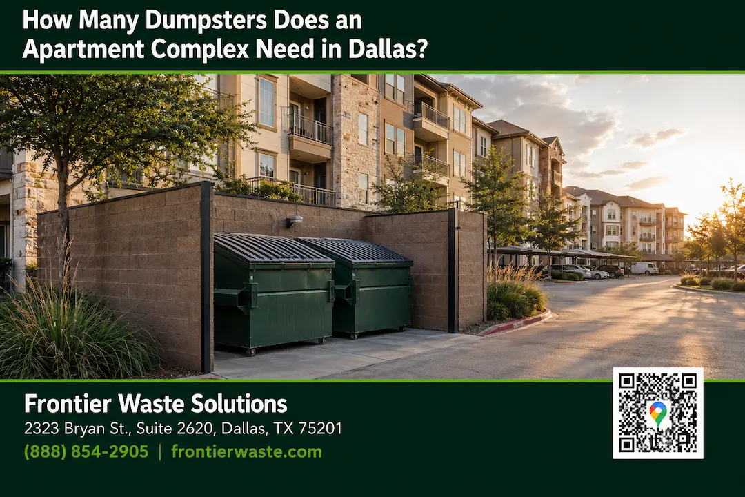 how many dumpsters apartment complex needs Dallas