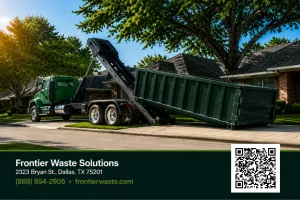 how much space for roll-off dumpster dallas