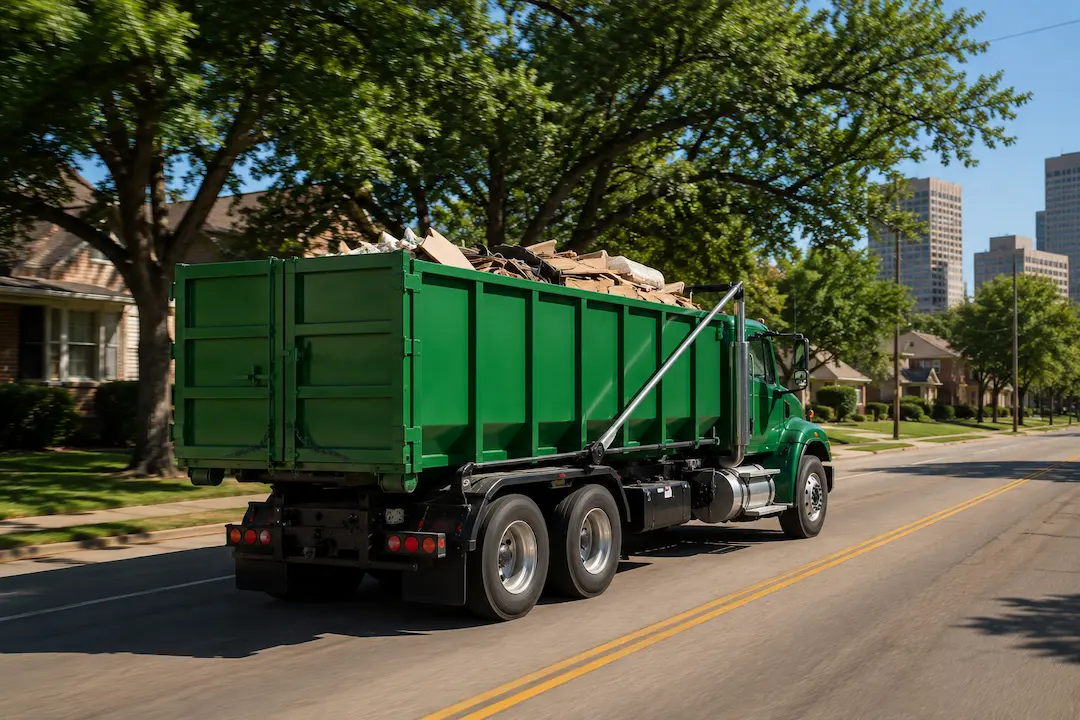 Frontier roll-off dumpster delivery and pickup service in Dallas