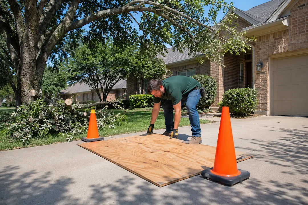 marking the dumpster drop spot Dallas