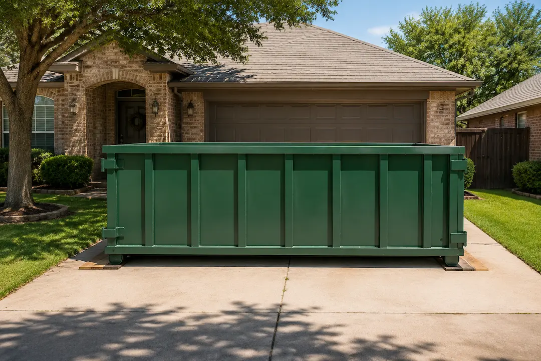how much room a roll-off dumpster needs