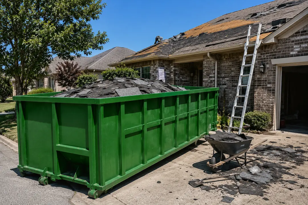 roofing dumpster size chart Dallas