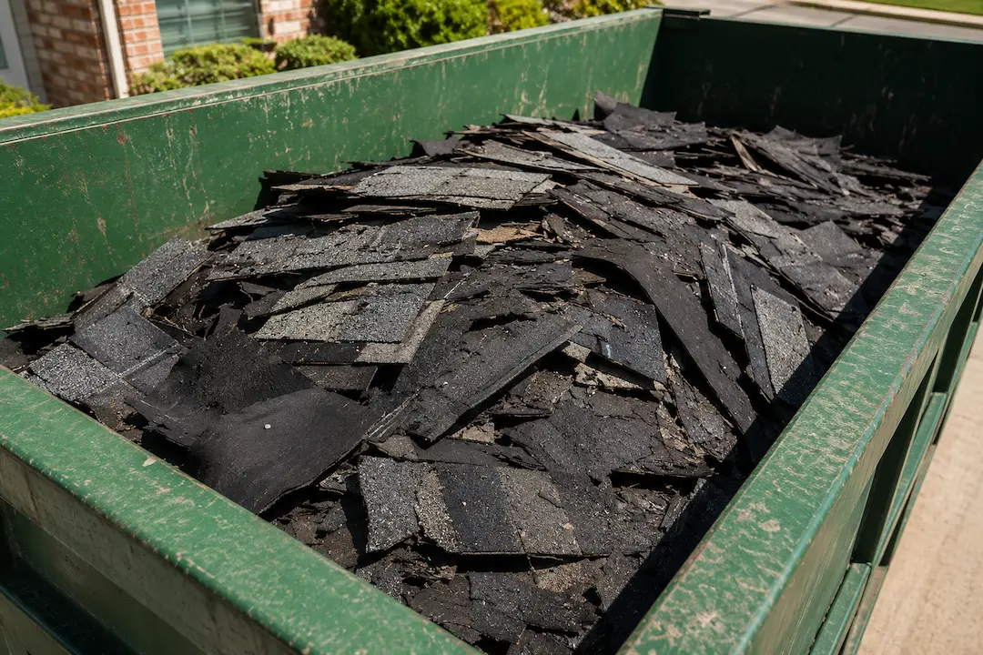 shingle weight roofing dumpster Dallas