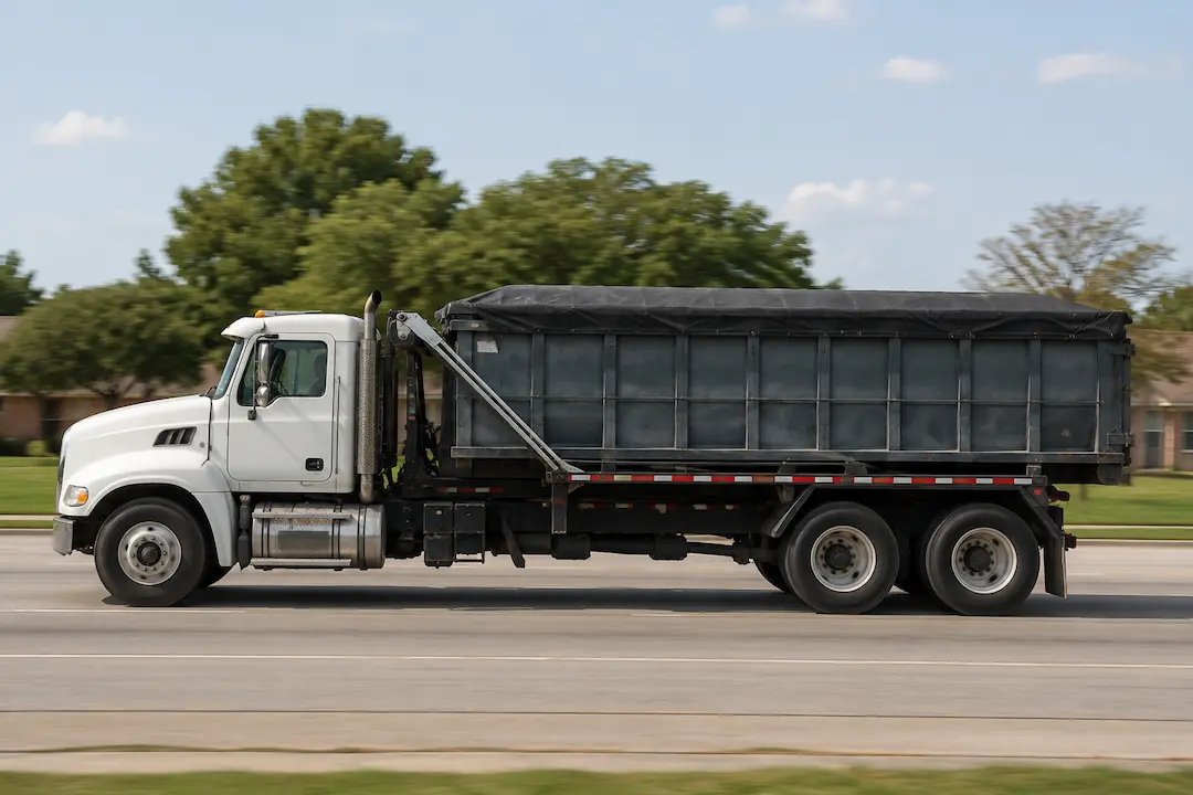 overfilled dumpster pickup North Texas