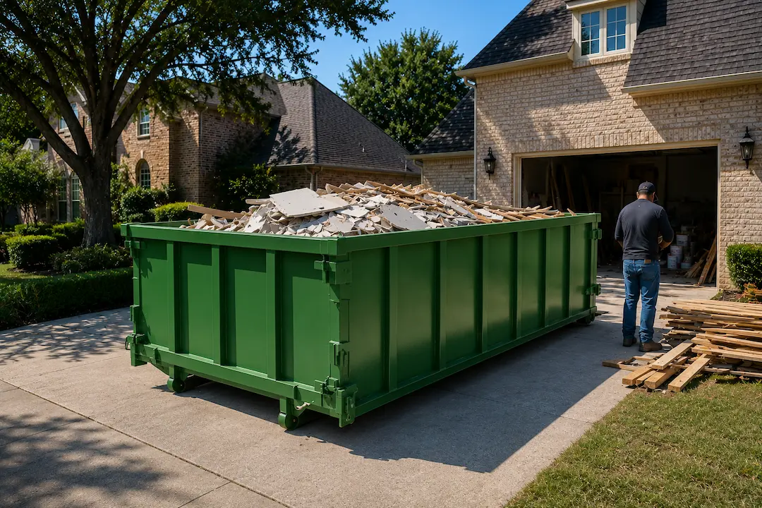 roll off dumpster construction debris removal Dallas TX