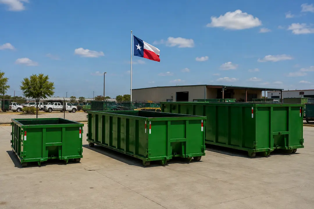 roll-off dumpster size guide Dallas TX