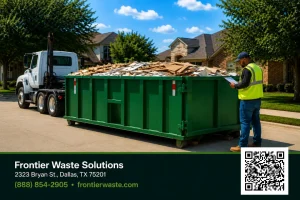 dumpster full before job's done Dallas TX