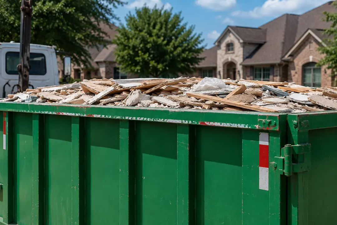 dumpster fills up before project finished Dallas