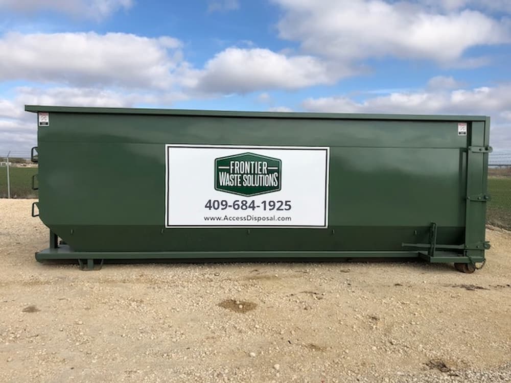 Poteet garbage company for 30 yard bin