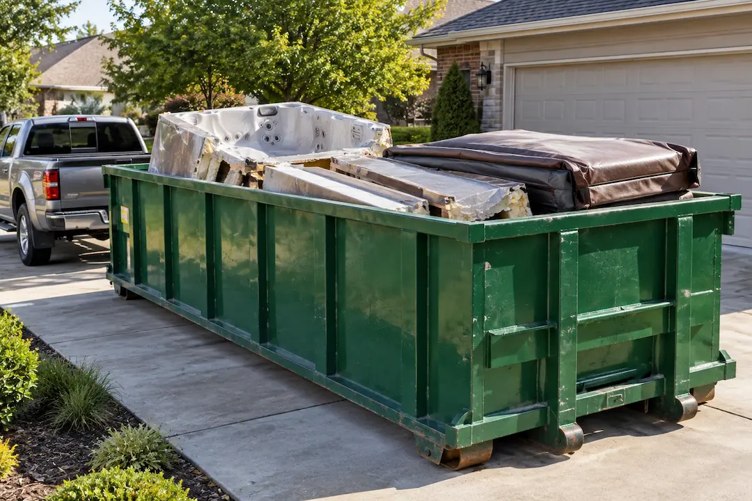 hot tub dumpster size Dallas TX